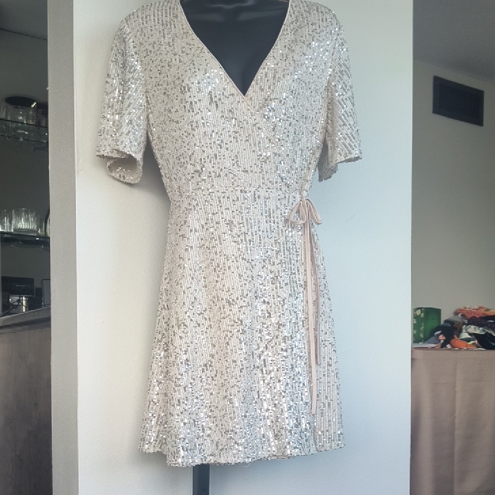 She + Sky Glittering Sequin Mini Dress